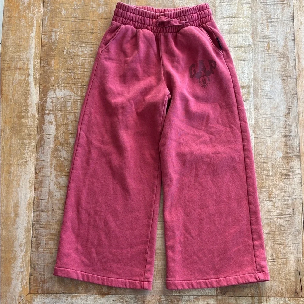 NWOT GAP Wide Leg Mickey Sweatpants S(6-7)